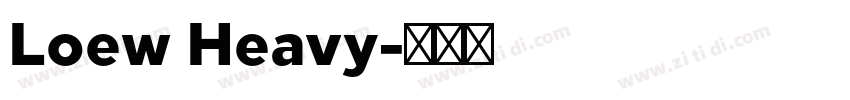 Loew Heavy字体转换